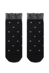 Șosete scurte (anclets) cu air bot și lurex, Conte Elegant Classic 243 - Img 4