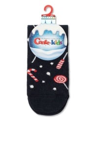 Șosete scurte copii motive Crăciun cu model ”Sweets”, Conte Kids 521 - Img 3