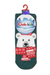 Șosete scurte copii motive Crăciun cu model Urs Polar, Conte Kids 442 - Img 3