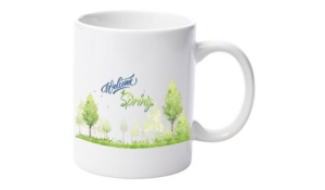 Cană albă personalizatǎ "spring"