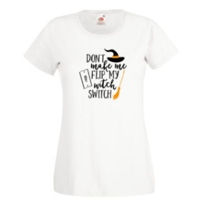 Tricou personalizat alb "Halloween" femei