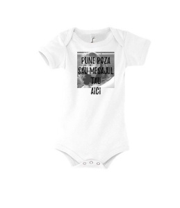 Body alb personalizat pentru copii