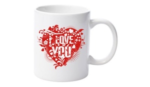 Cană albă personalizatǎ "love you"