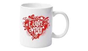 Cană albă personalizatǎ "love you"