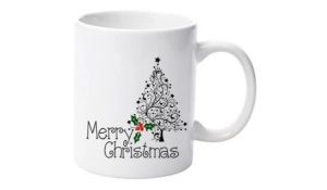 Cană personalizatǎ albă "Merry Christmas"