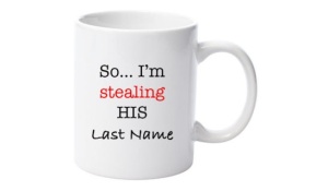 Cană personalizatǎ "his last name"