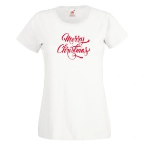 Tricou personalizat alb "Merry Christmas"