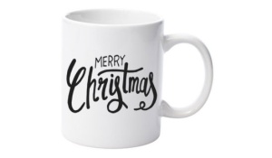 Cană albă personalizatǎ "Merry Christmas"