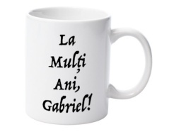 Cană personalizatǎ cu nume Gabriel