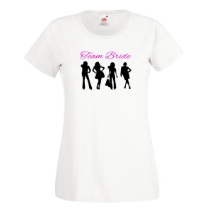 Tricou alb personalizat "team bride"