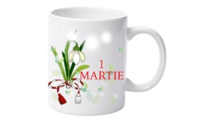 Cană personalizatǎ albă "mărțișor"