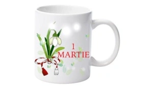Cană personalizatǎ albă "mărțișor"