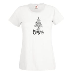 Tricou alb personalizat "brăduț"