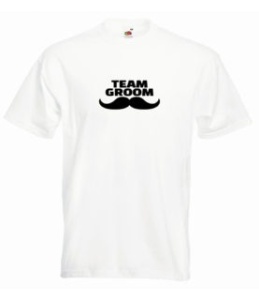 Tricou personalizat "team groom" (mustață)