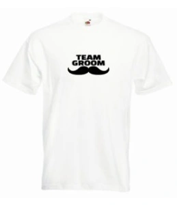 Tricou personalizat "team groom" (mustață)