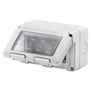 Carcasă etanșă pentru dispozitivele sistemului - 4 bandă - gri RAL 7035 - IP55 Gewiss GW27044