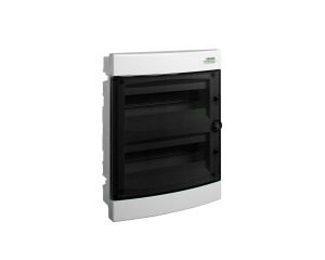 Cofret de distributie din plastic, montare incastrata, usa transparenta, IP40, 2 rânduri, 2x12 module Noark 101514