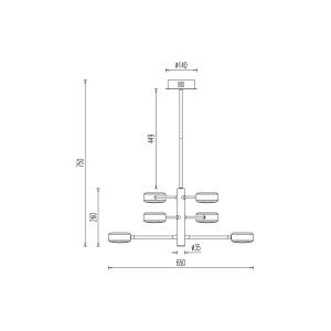 CORP DECORATIV LED 48W ARCANA -3000K 6H NEGRU - Img 4