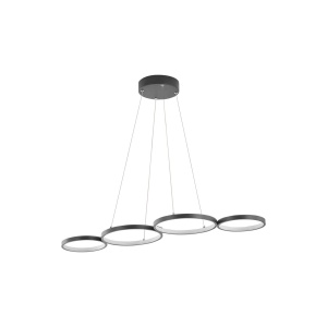 CORP DECORATIV LED 60W 3in1-Telecomanda-DIM PD1-RND NELA NEGRU - Img 3