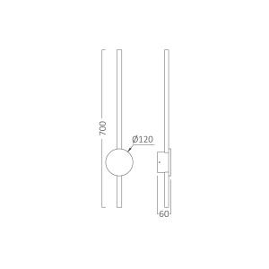 CORP LED PENTRU PERETE-TINY-WL700 16W 1580lm 3000K AURIU - Img 5