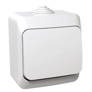 Intrerupator cruce 16A PT IP44 alb Schneider Cedar Plus WDE000570
