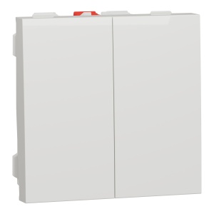 Intrerupator dublu 10A 2m alb Schneider New Unica NU321118