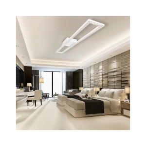 LUSTRA LED 40W CRYSTAL-3IN1-telecomanda-DIM-ALB - Img 2