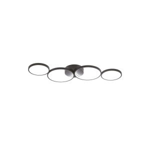 LUSTRA LED 60W NELA-SR1 RND telecomanda IP20 NEGRU - Img 3