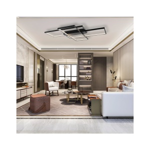LUSTRA LED 80W NELA-SS3 RND telecomanda IP20 NEGRU - Img 2