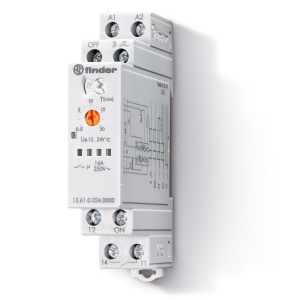 Multifunction step/monostable relays Nr.contacts: 1 Contacts configuration: NO Contact Finder 136182300000