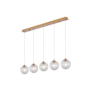 PENDUL S002S-4H-5xG9-AURIU STICLA