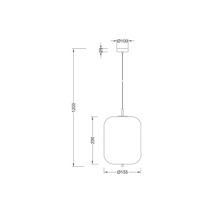 PENDUL S011R-1H-1xE14 OPAL STICLA CILINDRU - Img 4