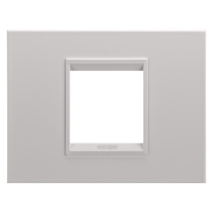 Placă de lux - in metal - 2 module - alb monocrom bej natural- Chorusmart Gewiss GW16202XL