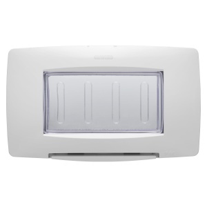 Placă etanșă standard italiană - 4 circuite IP55 - alb - Chorusmart Gewiss GW16704TBN
