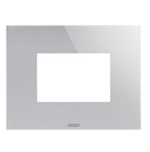 Placa ice - in glass - 3 module - titanium - Chorusmart Gewiss GW16903CT