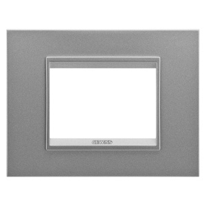 Placă lux - in metal - 3 module - aluminiu monocrom - Chorusmart Gewiss GW16203XA