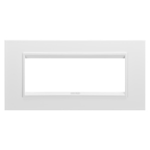 Placă lux - in metal - 6 module - alb satinat monocrom - Chorusmart Gewiss GW16206XW