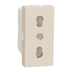 Priza italiana 1m 16A 2P+E, bej Schneider New Unica NU302344