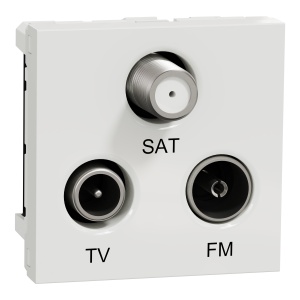 Priza TV/FM/SAT, individuala, 2m, alb Schneider New Unica NU345018