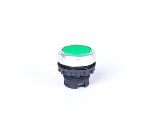 Buton plat, cu revenire, fără inscripţionare, verde Noark 105614