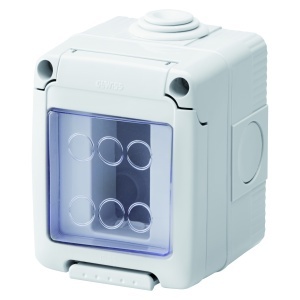 Carcasă etanșă pentru dispozitivele sistemului - 1 bandă - gri RAL 7035 - IP55 Gewiss GW27041