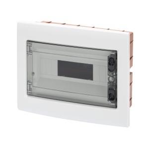 Carcasă încastrată cu ușă transparentă fumurie 12 module IP40 Gewiss GW40605