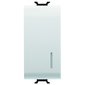 Comutator bidirecțional 1P 250V c.a. - 16AX iluminat - cu difuzor - 1 modul - alb satinat Gewiss GW15052