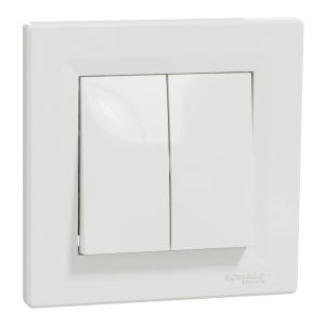 Intrer dublu cap scara 10A f surub alb Schneider Asfora EPH0600121