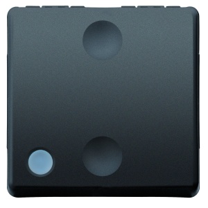 ÎNTRERUPĂTOR BIDIRECȚIONAL 1P 250V c.a. - 16AX ILUMINAT - 2 MODULE - SISTEM NEGRU Gewiss GW21589