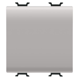 Întrerupător unidirecțional 1P 250V c.a. - 16AX - buton neutru - 2 module - bej satinat Gewiss GW13031