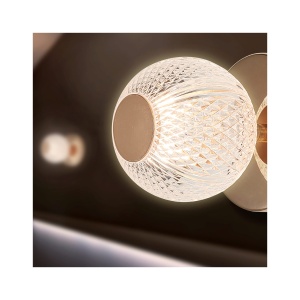 LAMPA DE PERETE S001C-1H-1xG9-AURIU STICLA - Img 2
