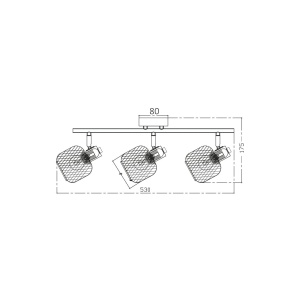LAMPA DE PERETE W001C-3H-3xE14-WDN - Img 4
