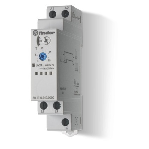 Modular timers Nr.contacts: 1 Contacts configuration: CO Contact Material: AgNi (A): 16 Finder 801102400000