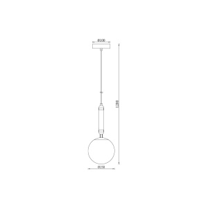 PENDUL S006R-1H-1xG9-AURIU STICLA - Img 4